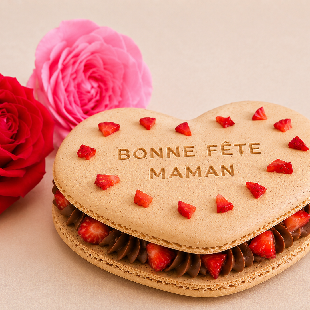 Macaron cœur -  Fête des mères